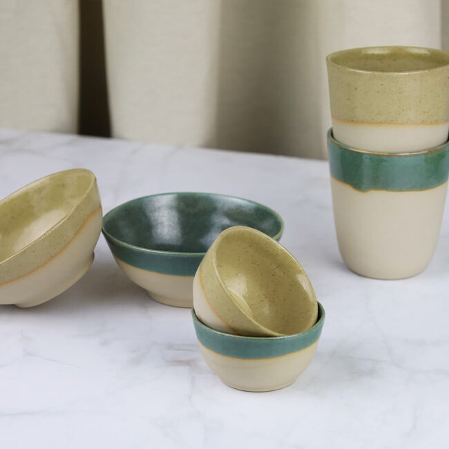 Studio Schuwirth Kom keramiek beige-grijs