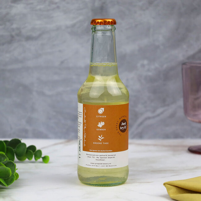 Prop's brewery Kombucha gember en citroen - 250 ml