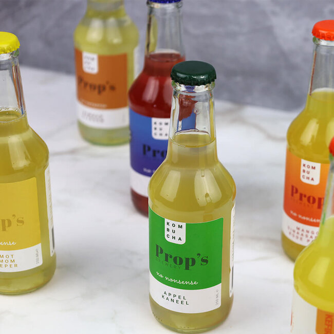 Prop's brewery Kombucha appel en kaneel - 250 ml