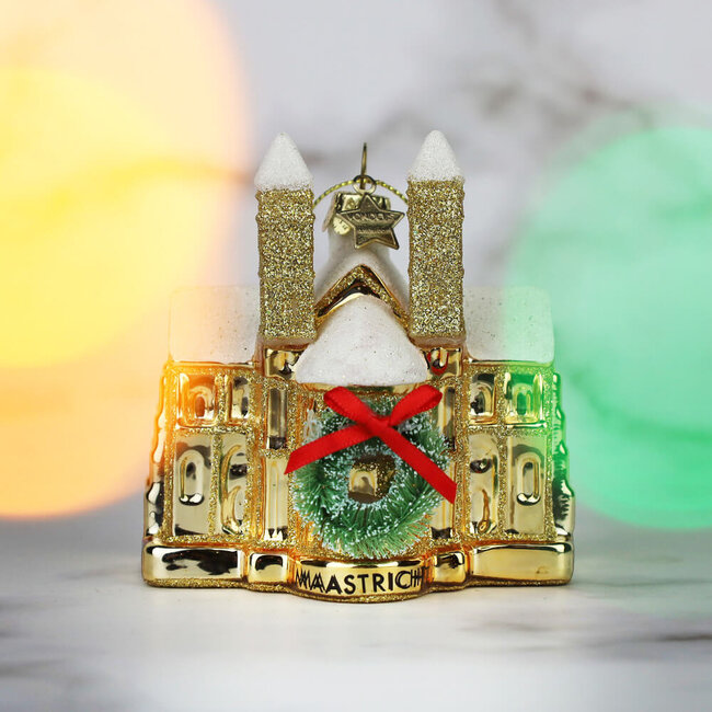 Vondels Glazen Kerstornament Sint Servaas Basiliek - goud