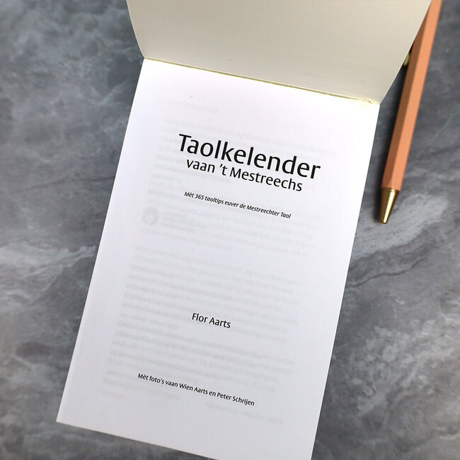 Flor Aarts Taolkelender vaan 't Mestreechs