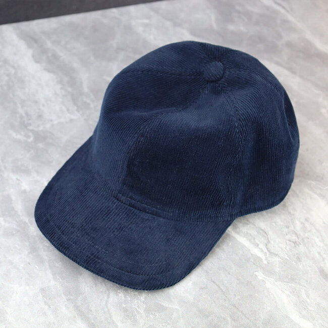 Atelier Pauline Pet baseball cap ribstof - donkerblauw