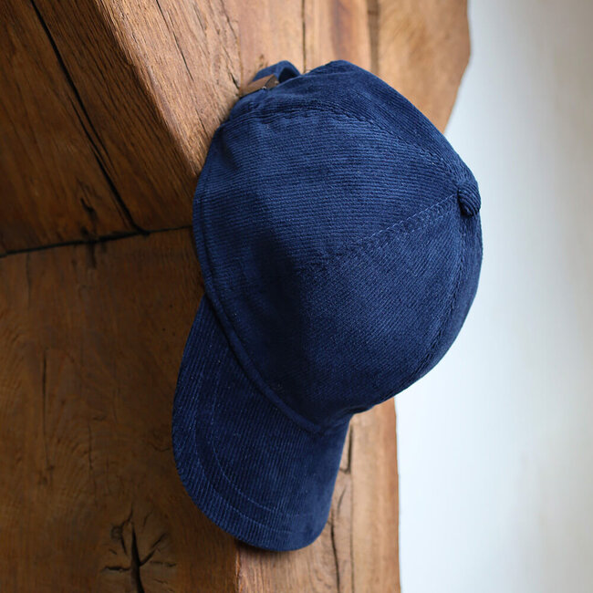 Atelier Pauline Pet baseball cap ribstof - donkerblauw
