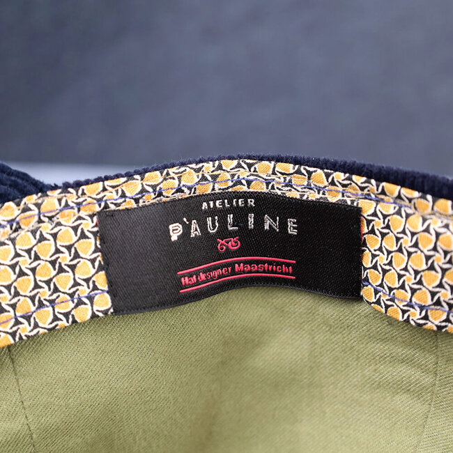 Atelier Pauline Pet baseball cap ribstof - donkerblauw