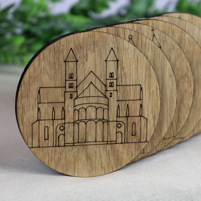 City Shapes Onderzetters Maastricht hout - 6 stuks