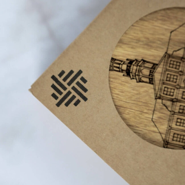 City Shapes Onderzetters Maastricht hout - 6 stuks