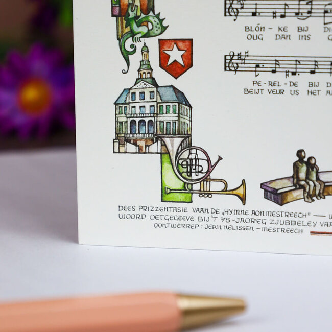 Maastricht Store Wenskaart Mestreechs volksleed - A5