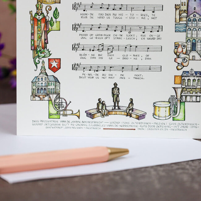 Maastricht Store Wenskaart Mestreechs volksleed - A5