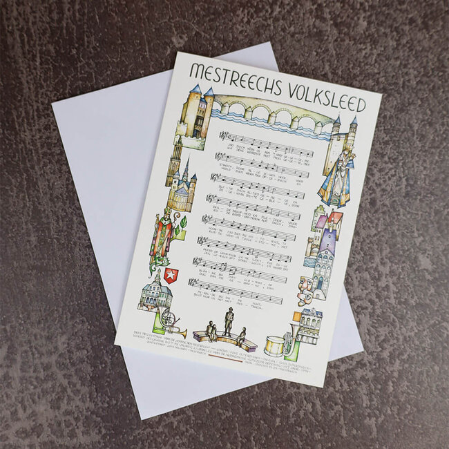 Maastricht Store Wenskaart Mestreechs volksleed - A5