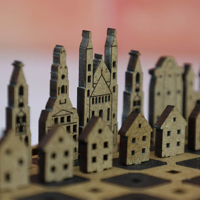 Meuq Design Schaakbord Maastricht set - 15 cm