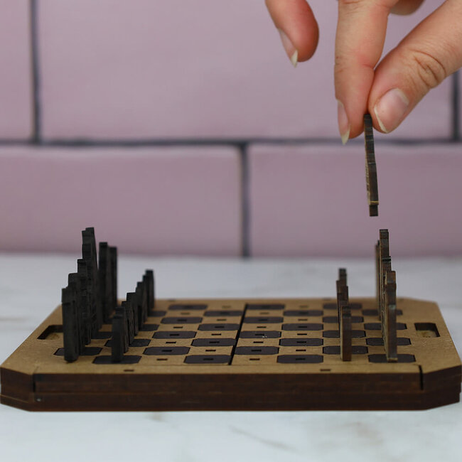 Meuq Design Schaakbord Maastricht set - 15 cm