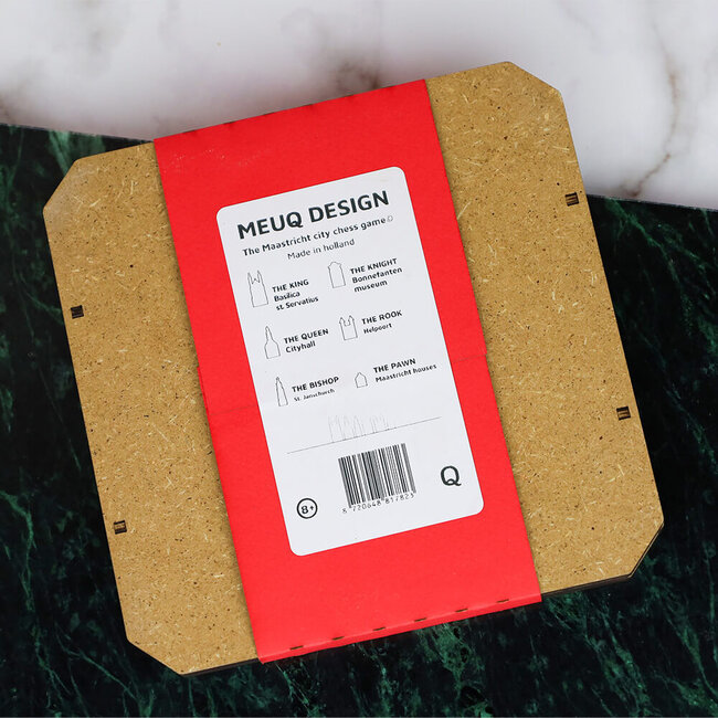 Meuq Design Schaakbord Maastricht set - 15 cm