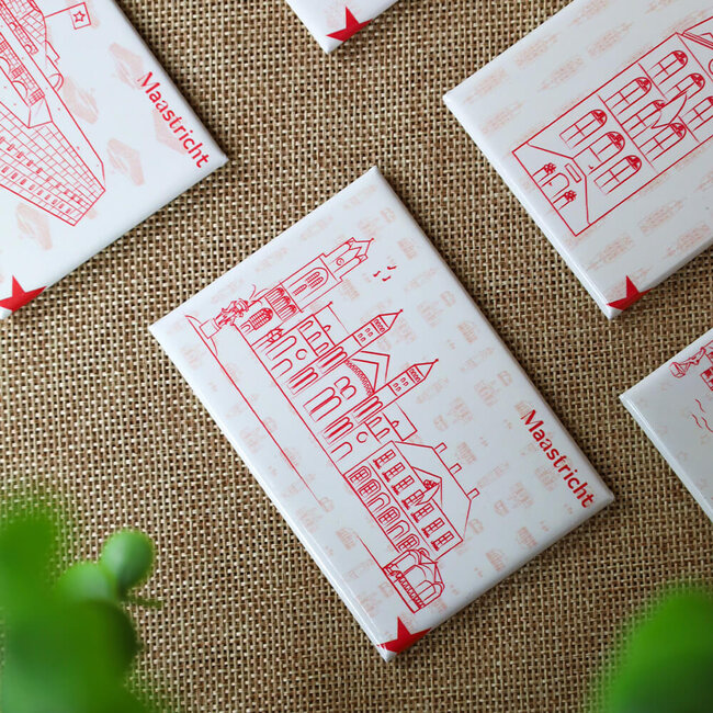 Maastricht Store Magneet Fort Sint Pieter wit-rood