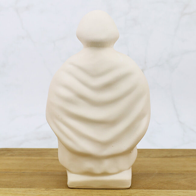 Stichting aardewerk erfgoed Maastricht Beeldje Mooswief aardewerk biscuit - wit