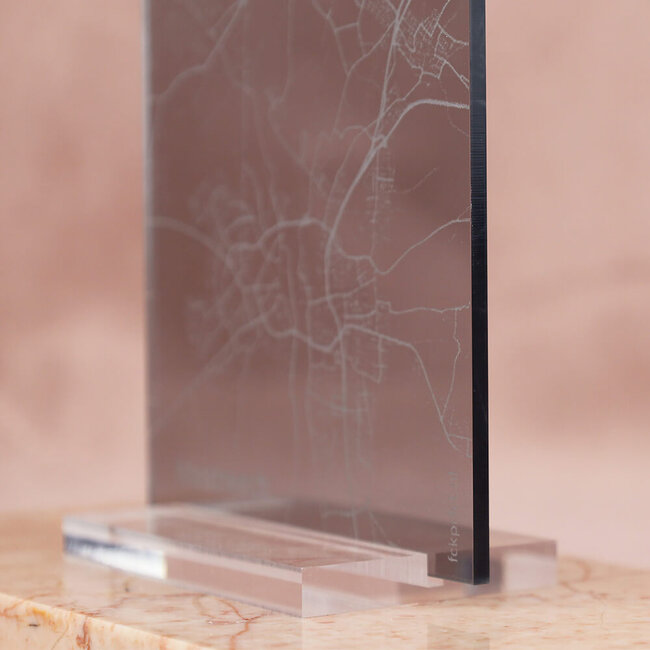 FCK PRFCT Tegeltje 'Mestreech' plexiglas - grijs