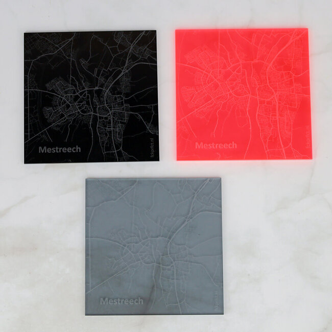 FCK PRFCT Tegeltje 'Mestreech' plexiglas - grijs