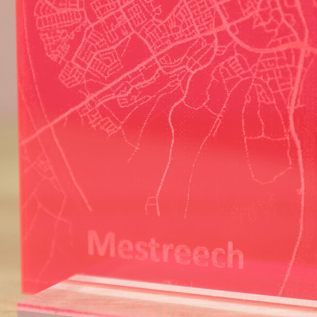 FCK PRFCT Tegeltje 'Mestreech' plexiglas - roze