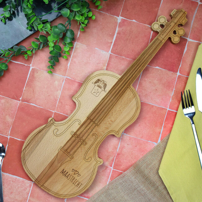 Wide World Trade Borrelplank viool Maastricht hout
