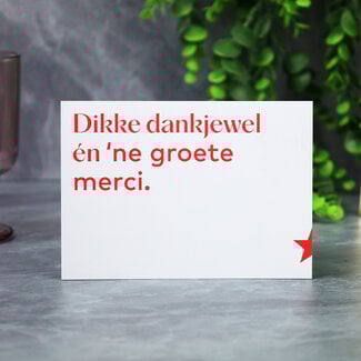 Maastricht Store Wenskaart 'Dikke dankjewel én 'ne groete merci'