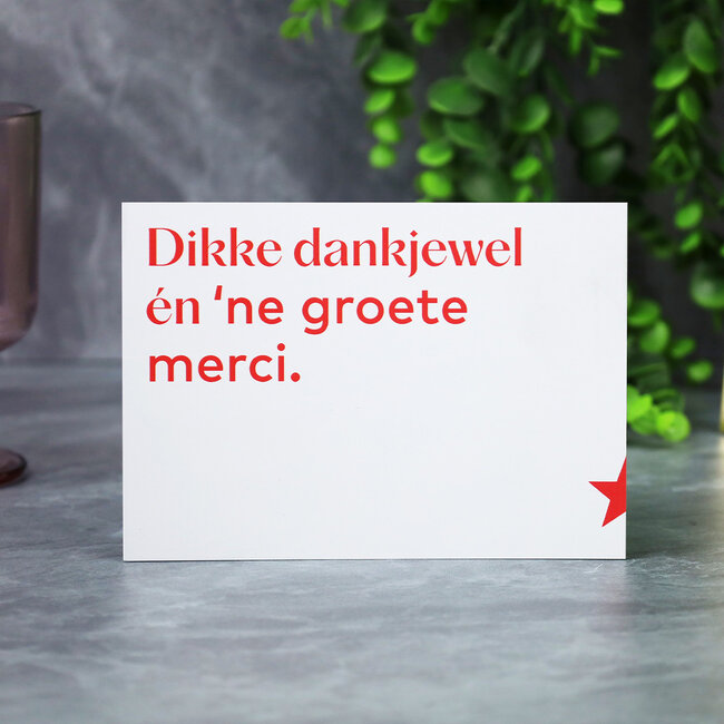 Maastricht Store Wenskaart 'Dikke dankjewel én 'ne groete merci'