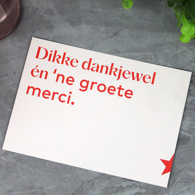 Maastricht Store Wenskaart 'Dikke dankjewel én 'ne groete merci'