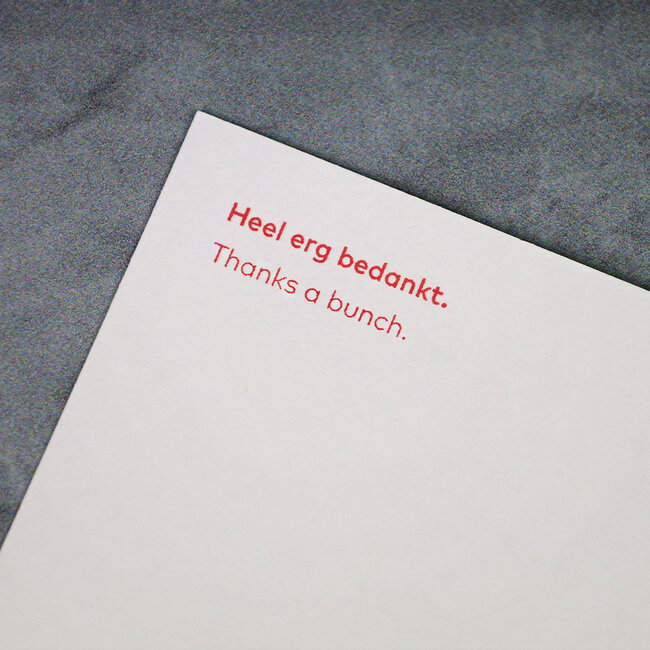 Maastricht Store Wenskaart 'Dikke dankjewel én 'ne groete merci'