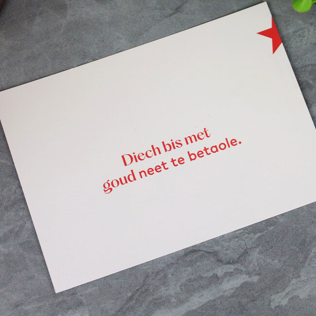 Maastricht Store Wenskaart 'Diech bis met goud neet te betaole'