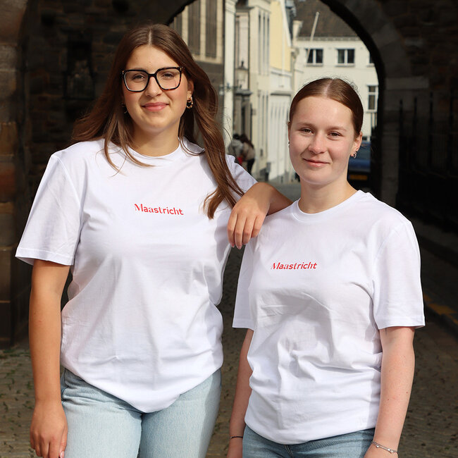 Maastricht Store T-shirt lijntekening Maastricht - wit
