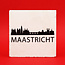 Artige Tegel skyline Maastricht natuursteen - wit