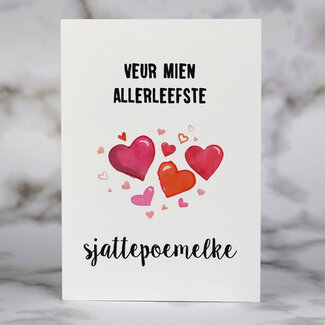 Limburgs Kwartet Wenskaart 'Sjattepoemel'
