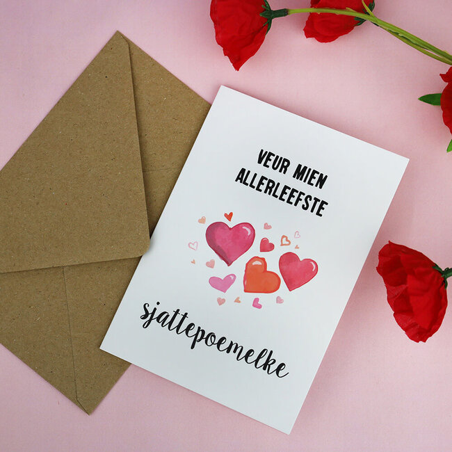 Limburgs Kwartet Wenskaart 'Sjattepoemel'