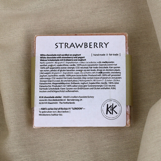 K&K Maastrichtcarré wit aardbei-yoghurt - 80 g