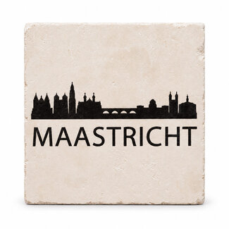 Artige Tegel skyline Maastricht natuursteen - wit