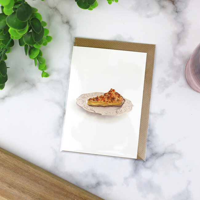 Da's Lief Wenskaart 'Puddingkruimelvlaai'