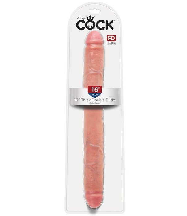 Pipedream King Cock 16 Inch Thick Double Dildo - Flesh