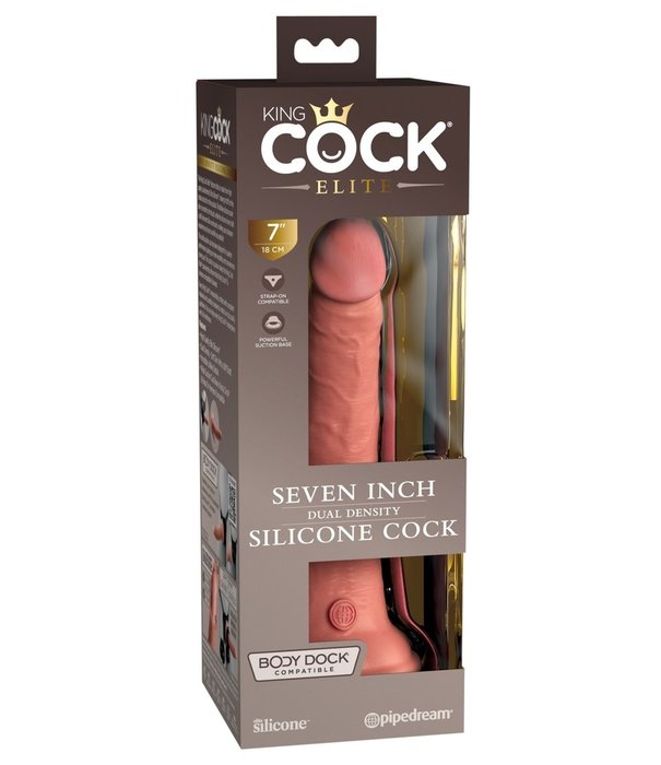 King Cock King Cock Elite 7” Dual Density Silicone Cock