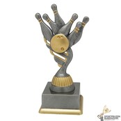 Voordelige Bowling trofee met een antiek look