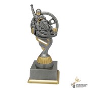 Voordelige Karting trofee met een antiek look