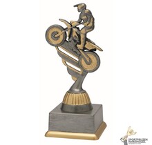 Voordelige Motorcross trofee met een antiek look