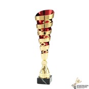 Rode accent kleurige bokaal