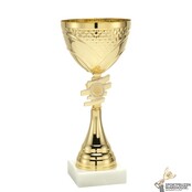 Gouden sportprijs in verschillende hoogtes Gouden sportprijs in verschillende hoogtes