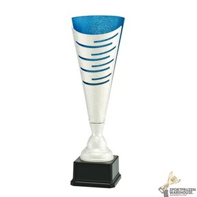 Mooie zilveren award met blauw accent - LT.083