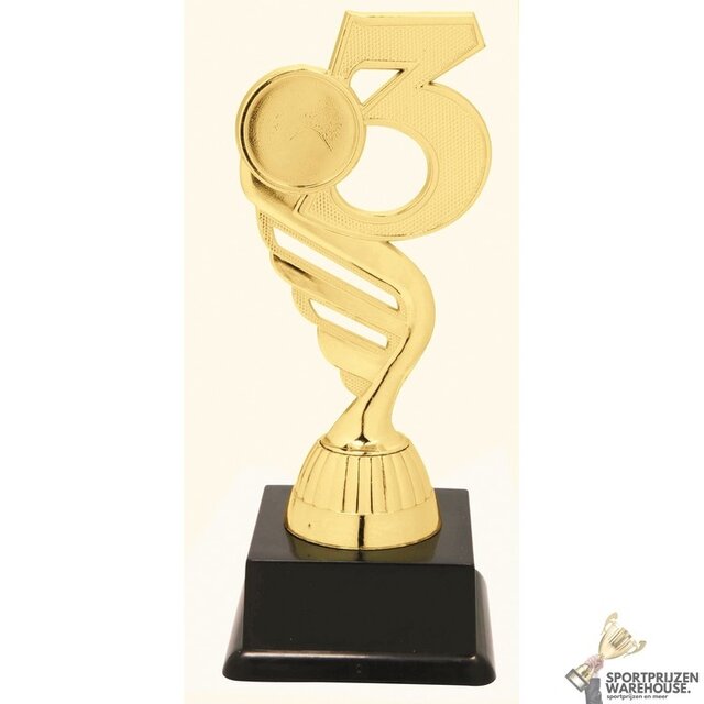 Nummer 3 Trofee - in het Goud of Antieklook