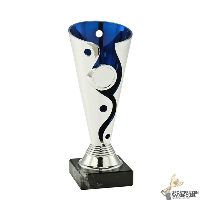 Super budget Trophy met een Blauwe accent kleur Super budget Trophy met een Blauwe accent kleur