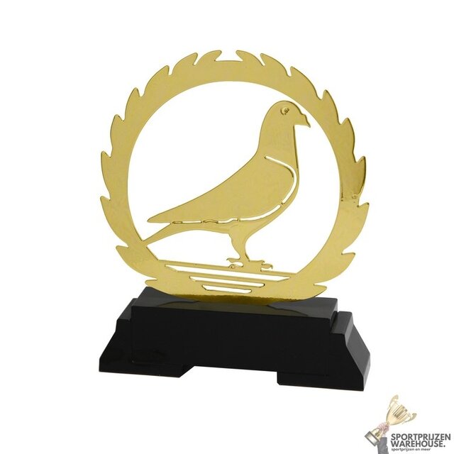 Duiven sport Trofee in verschillende afmetingen