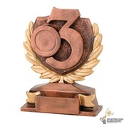 Nummer 3 Resin trofee