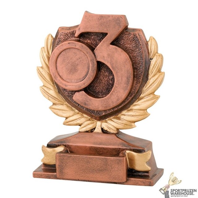 Nummer 3 Resin trofee
