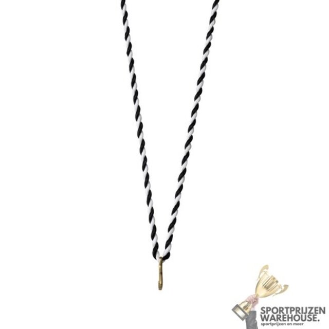 Gedraaid halslint Zwart-Wit