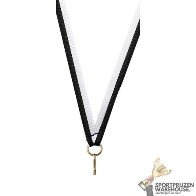 Smal Halslint Zwart/Wit