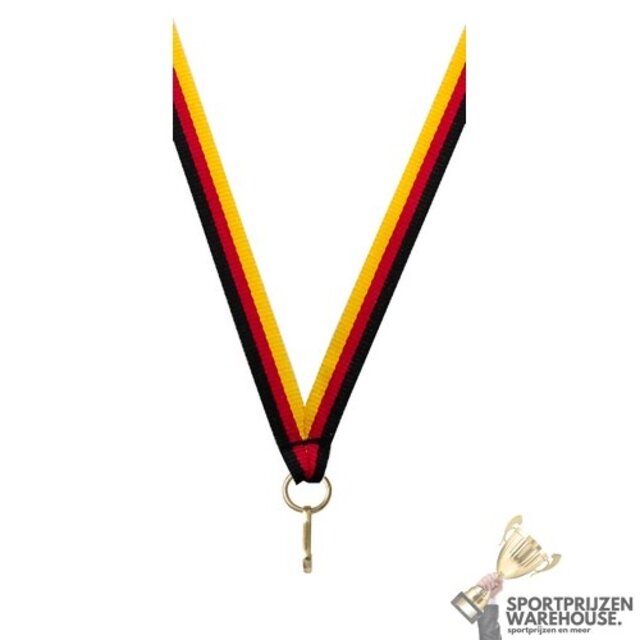 Smal Halslint Zwart/Rood/Geel